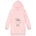 Girls Pink Mouse Hooded Dress, 1, hi-res